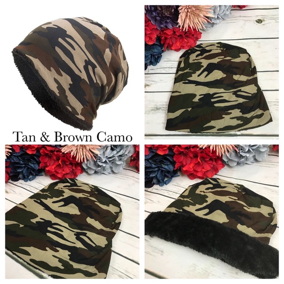 Soft Camouflage Fleece Lined Unisex Beanie - Picture 6 of 8